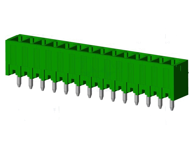 Connector: ontkoppelbare terminal strip; contact; mannelijk Connector: ontkoppelbare terminal strip; contact; mannelijk